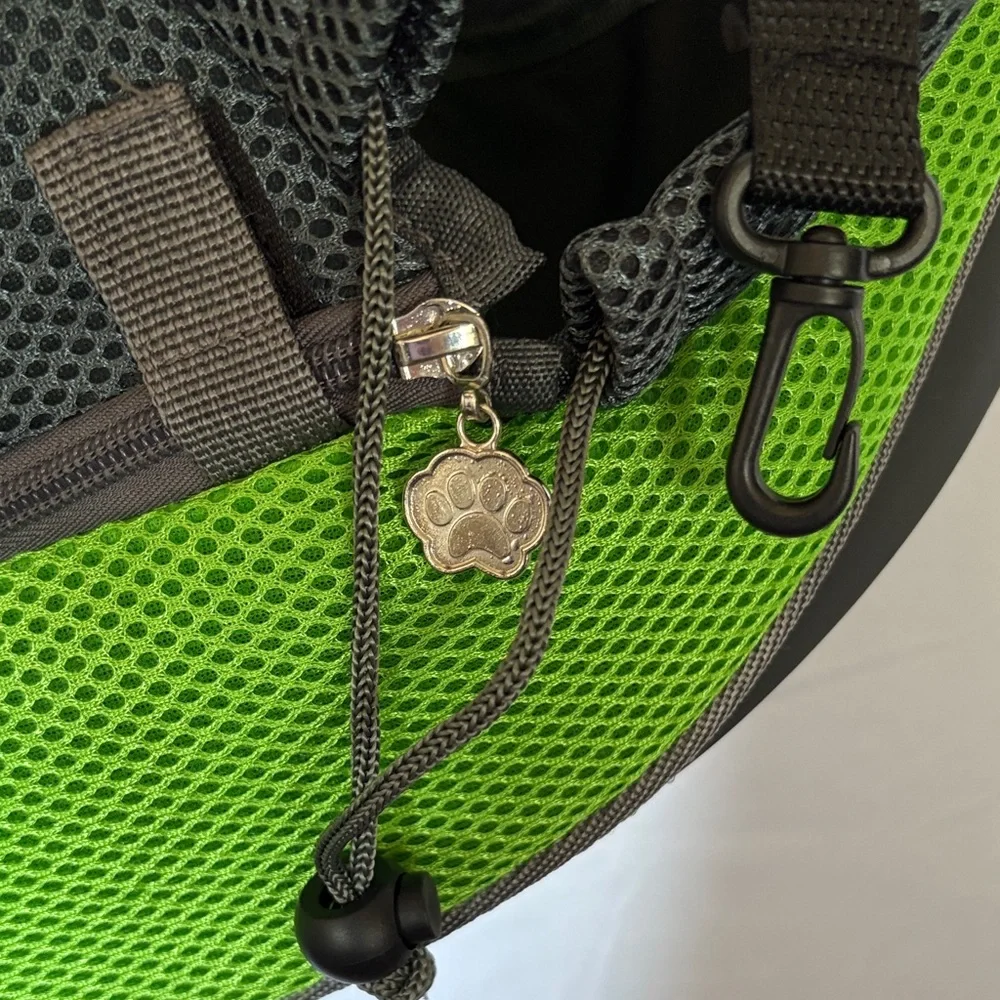 🆕Dog Crossbody Satchel Dog Purs..ppy Black & Green Stylish Pet Sling Carrier